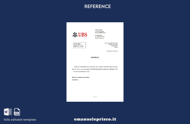 modello di riferimento per la chiusura della banca UBS di Monaco in stile verifi